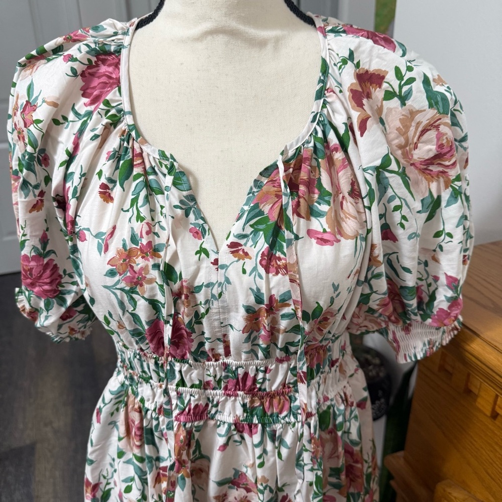 Anthropologie Somerset Dress floral The Puff sleeves edition new with tag small - Picture 5 of 10